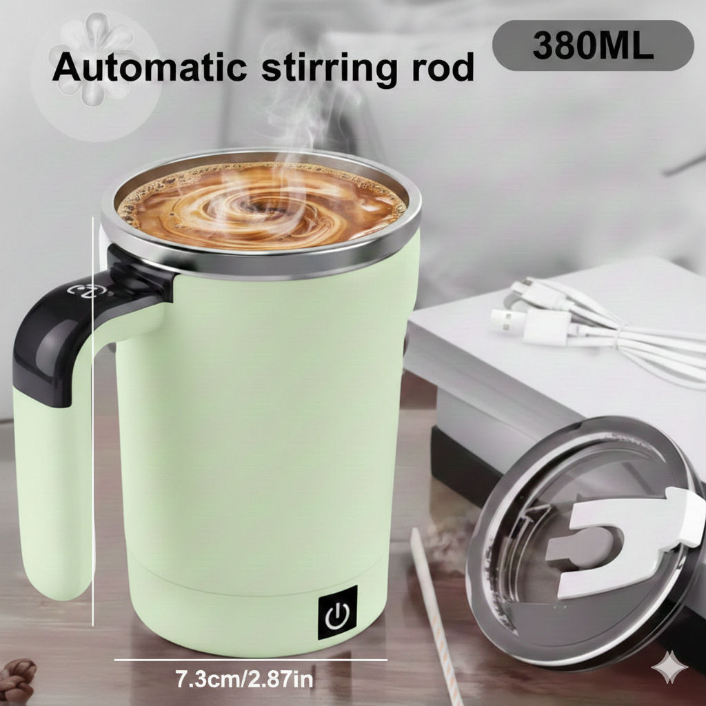 Sag Löffeln Lebewohl – Die intelligente 380 ml Self-Stirring Mug für Kaffee, Tee & mehr!