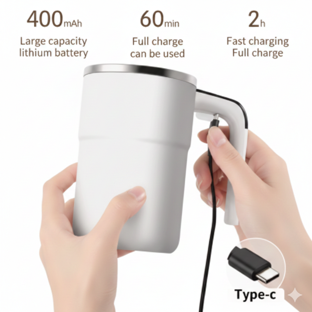 Sag Löffeln Lebewohl – Die intelligente 380 ml Self-Stirring Mug für Kaffee, Tee & mehr!