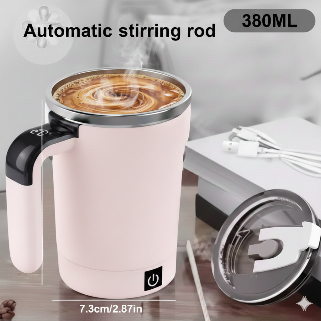 Sag Löffeln Lebewohl – Die intelligente 380 ml Self-Stirring Mug für Kaffee, Tee & mehr!